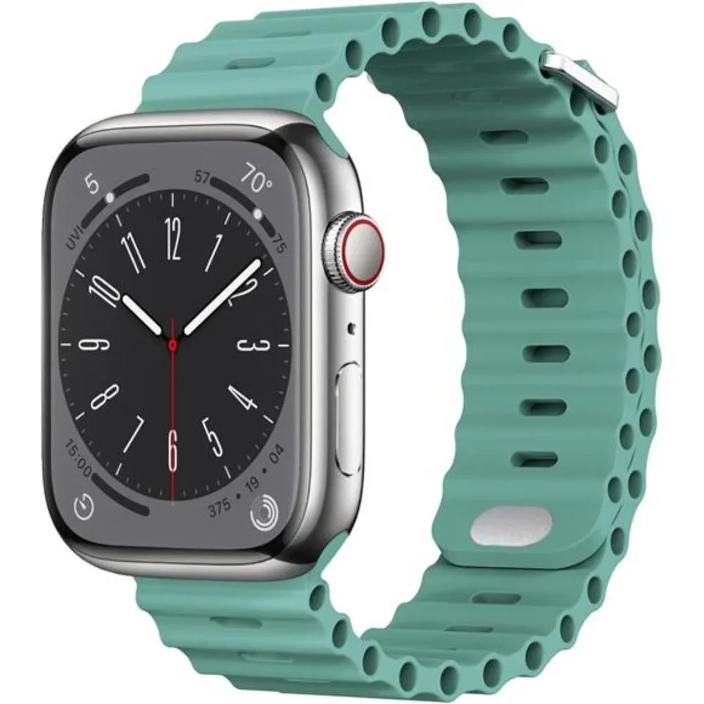 Sport Soft Silicone Compatible with Apple Watch Ocean Band Wristband Ultra 9 8 7